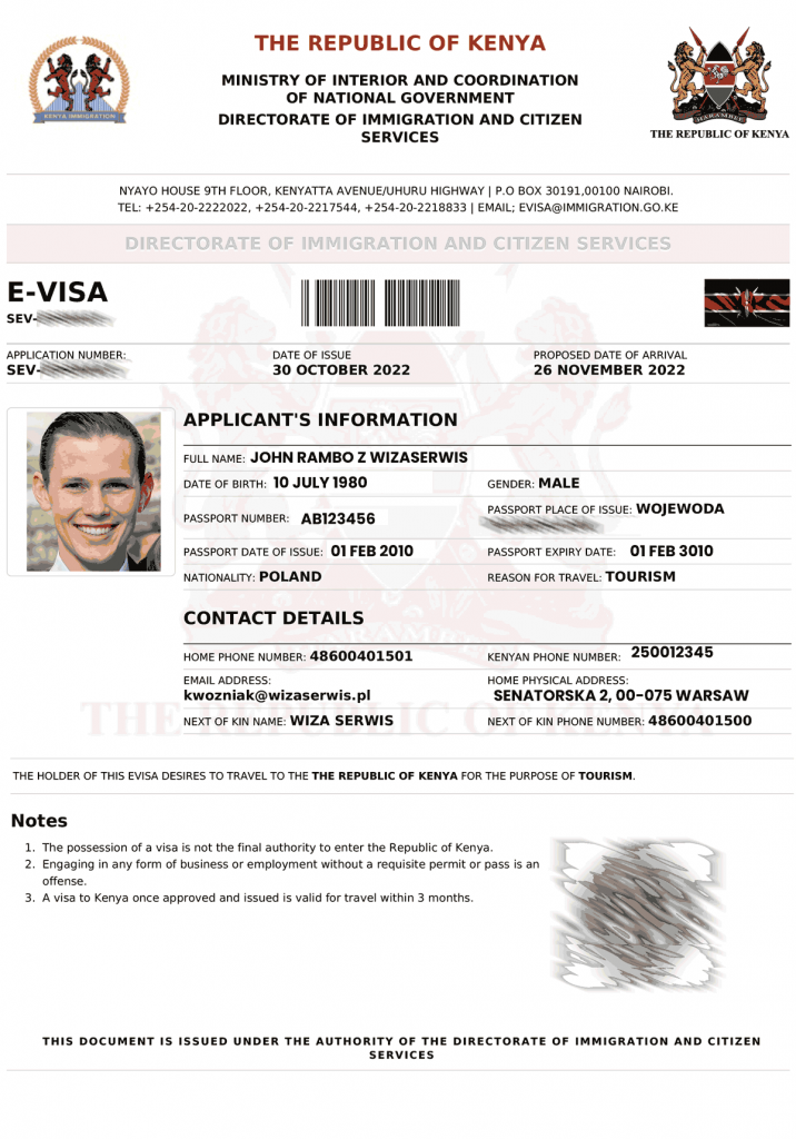 Kenya e-visa 